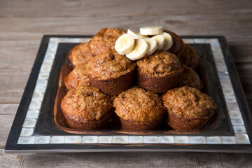 Delicious homemade banana muffins 