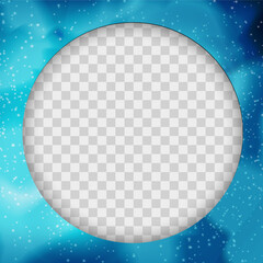 Blue Colorful Background and Frame on Transparent Background Vector Ilustration EPS10. Square Template for social networks and messengers on transparent