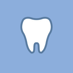 Tooth vector icon. Dentist symbol.