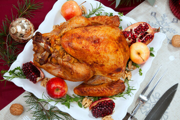 Christmas Pomegranate Glazed Roasted Turkey