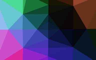 Obraz premium Dark Multicolor, Rainbow vector abstract polygonal texture.
