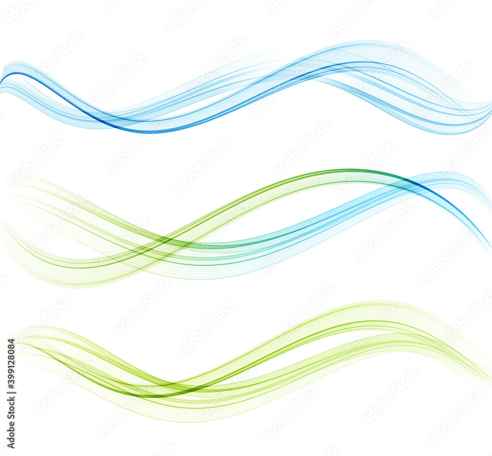 Aufkleber set of color abstract wave design element