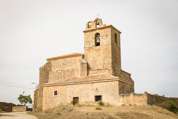 Fototapeta na wymiar Santa Maria la Mayor church in Pozalmuro village, province of Soria, Castile and Leon, Spain