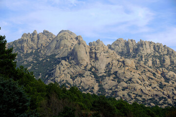 Views of La Pedriza, Madrid, Spain. Granitic landscape