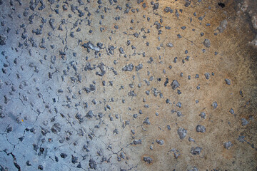 Pitted Cracked Concrete Floor