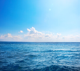 Beautiful sea and cloudy sky