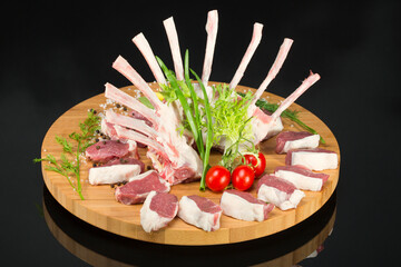 grilled meat and vegetables