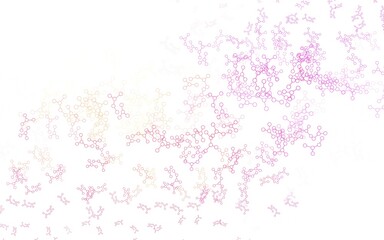 Light Pink, Yellow vector backdrop with artificial intelligence data.