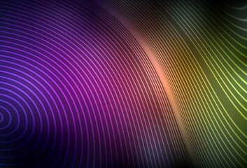 Dark Pink, Yellow vector texture with wry lines.