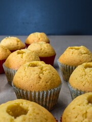 appetizing cup cakes ready to fill