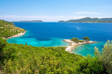 amazing coast with blue sea near Dubrovnik in Dalmatia Croatia