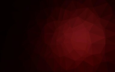 Obraz premium Dark Red vector shining triangular pattern.