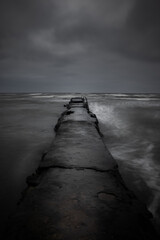 The pier in Seby in a winter setting