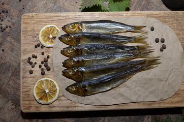 The fish prepared in the traditional way for gourmets and fans to eat