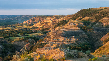 Sperati Point from the Oxbow Overlook in the Theodore Roosevelt National Park