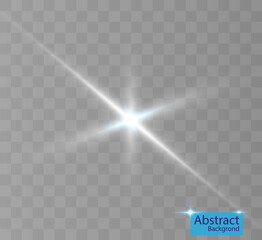 Light effect for backgrounds and illustrations. New star, bright sun.	