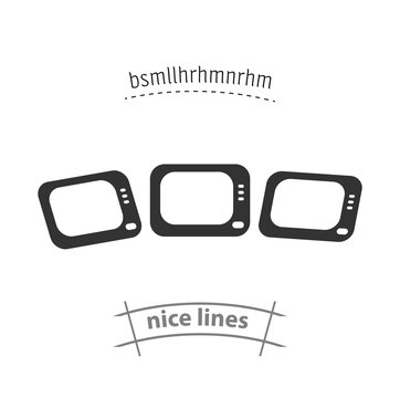 Tv isolated vector icon. household appliances design element