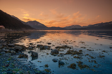 Resurrection Bay low tide at sunrise