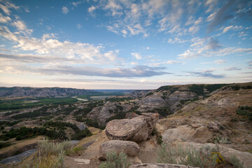 Morning in the North Dakota badlands