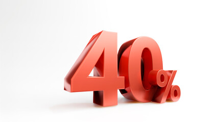 Red price promotion symbol , 3D render