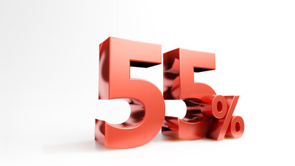 Red price promotion symbol , 3D render