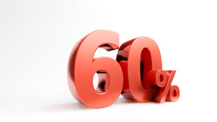 Red price promotion symbol , 3D render