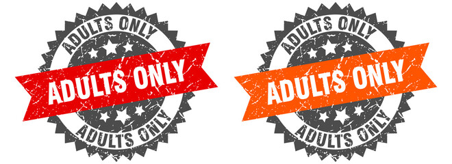 Obraz premium adults only band sign. adults only grunge stamp set