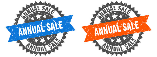 Obraz premium annual sale band sign. annual sale grunge stamp set