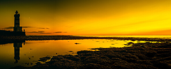 sunset over the ocean