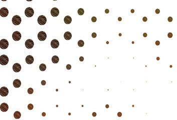 Light orange vector template with circles.