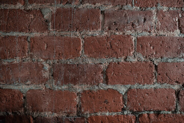 Brown brick wall background and texture vintage style