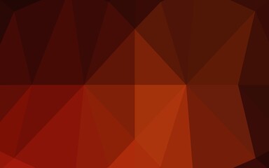 Fototapeta premium Dark Red, Yellow vector polygonal pattern.