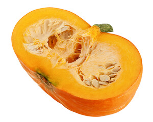 Pumpkin isolated on white background, clipping path, full depth of field