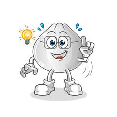 meat bun got an idea illustration. character vector