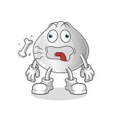 meat bun burp mascot. cartoon vector