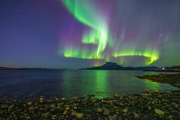 Aurora Borealis, Colorful Nuuk Greenland. © Photos Of Greenland