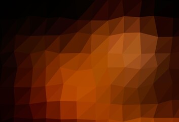 Dark Orange vector polygonal pattern.