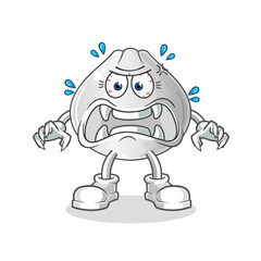 meat bun monster vector. cartoon character