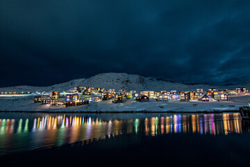 Winter in the city, Colorful Nuuk Greenland. © Photos Of Greenland