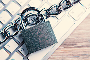 Internet and computer security concept.