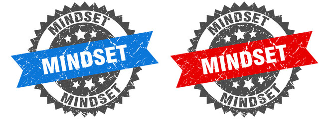 Obraz premium mindset band sign. mindset grunge stamp set