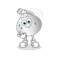 meat bun stretching character. cartoon mascot vector