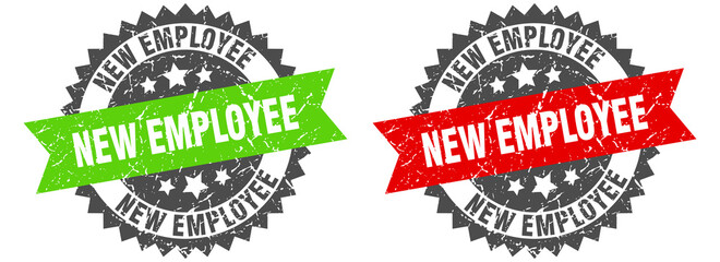 Fototapeta premium new employee band sign. new employee grunge stamp set