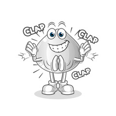 meat bun applause illustration. character vector