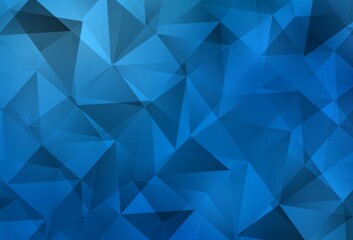 Fototapeta premium Light BLUE vector shining triangular layout.