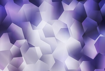 Light Purple vector pattern with colorful hexagons.