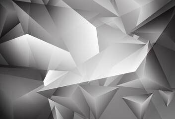 Light Gray vector background with triangles.