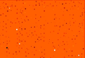 Light Orange vector texture in poly style with circles, cubes.