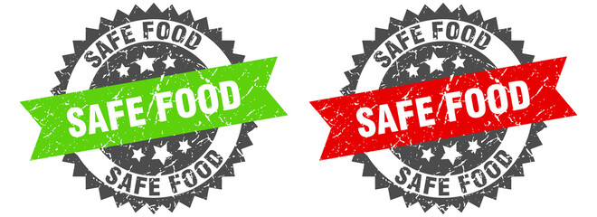 safe food band sign. safe food grunge stamp set