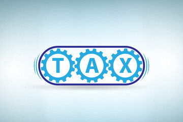 Concept of conveyor belt with tax